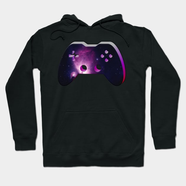 Nebula Cosmic Stars - Gamepad - Gaming Gamer - Controller - Video Game Lover - Graphic Console PC Game Hoodie by MaystarUniverse